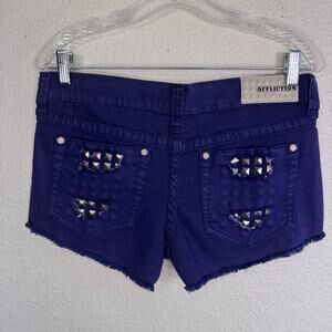 Affliction Shorts Womens size 30 Vikki Studded Cut Off Y2K Punk Grunge NEW